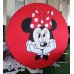 Red Minnie Backdrop, Pillow Style with Strong Zipper 