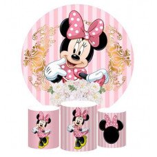 Sweet Minnie Backdrop, Pillow Style with Strong Zipper 