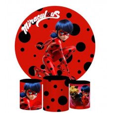  Miraculous Ladybug Backdrop, Pillow Style with Strong Zipper 