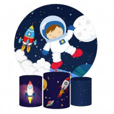 Astronaut Backdrop for Birthday Party Decoration 