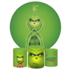 The Grinch Backdrop, Pillow Style with Strong Zipper 