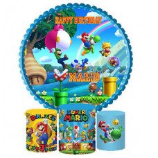 Super Mario-2 Backdrop, Pillow Style with Strong Zipper 