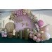 Deluxe Pink Velvet Backdrop, Pillow Style with Strong Zipper 7FT(with frame)