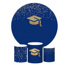 Graduation Round Backdrop, Pillow Style with Strong Zipper 