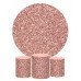 Pink Glitter Round Backdrop, Pillow Style with Strong Zipper 