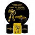 Bumblebee Birthday Round Backdrop, Pillow Style with Strong Zipper 