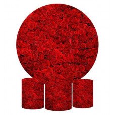 Red Rose Flowers Florals Backdrop, Pillow Style with Strong Zipper 