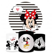 Minnie & Mickey Backdrop, Pillow Style with Strong Zipper 