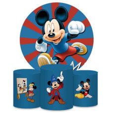 Mickey Backdrop, Pillow Style with Strong Zipper 