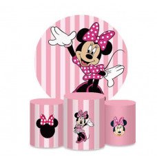 Pink Minnie Backdrop, Pillow Style with Strong Zipper 