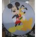 Mickey & Pluto Round Backdrop, Pillow Style with Strong Zipper 