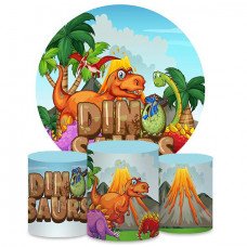 Dinosaur World Backdrop, Pillow Style with Strong Zipper 