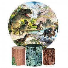 Dinosaur World Backdrop, Pillow Style with Strong Zipper 