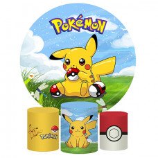 Pikachu Pokémon Backdrop, Pillow Style with Strong Zipper 