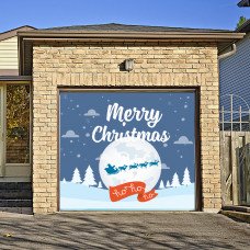 7x8ft Outdoor Christmas Holiday Door Banner Decor; Multi Color 002