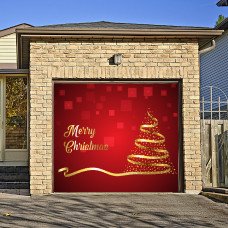 7x8ft Outdoor Christmas Holiday Door Banner Decor; Multi Color 004