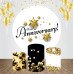 Anniversary -1 Round Backdrop, 6.5ft  theme round party decor fabric backdrop 