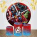 Avengers Happy Birthday Round Backdrop, 6.5ft Princess girls theme round party decor fabric backdrop 