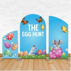 Easter Holiday Theme Backdrop Cover with Three Frames