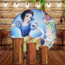 Snow White Princess Backdrop, Pillow Style with Strong Zipper 