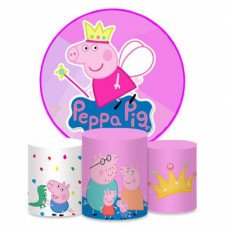 Peppa Pig Design Theme Backdrop, Pillow Style with Strong Zipper DD-113