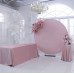 6.5ft Deluxe Pink Velvet Backdrop, Pillow Style with Strong Zipper (with frame)